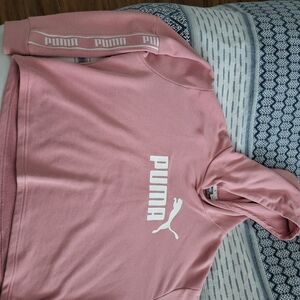 Pink Puma Cropped hoody